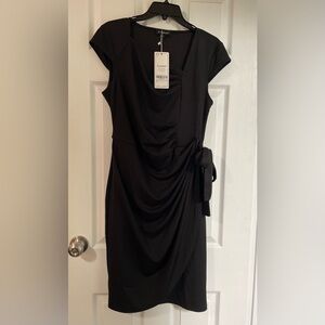 🌸NEW Liyinxi Black Midi Dress with Side Tie